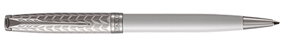 bílo-stříbrná kuličkové pero Parker Sonnet